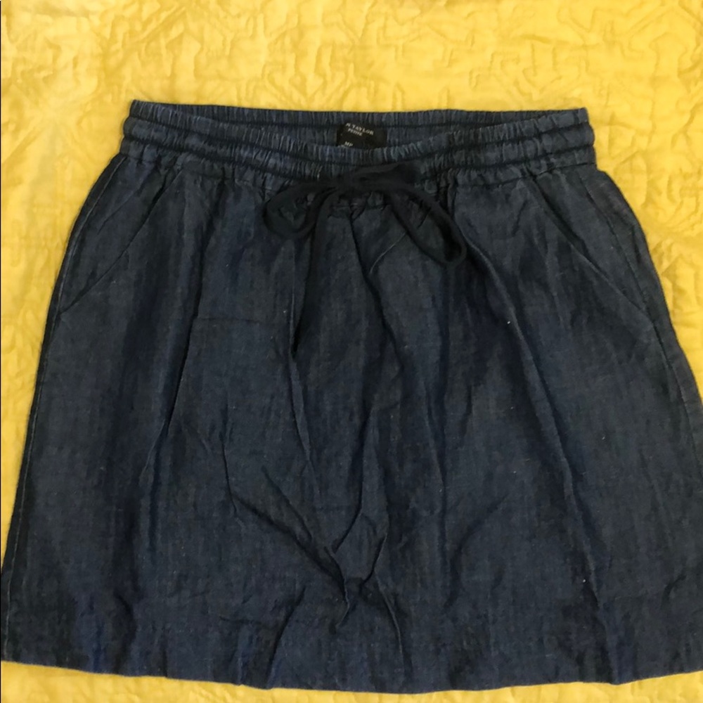 Ann Taylor petite stretchy denim skirt